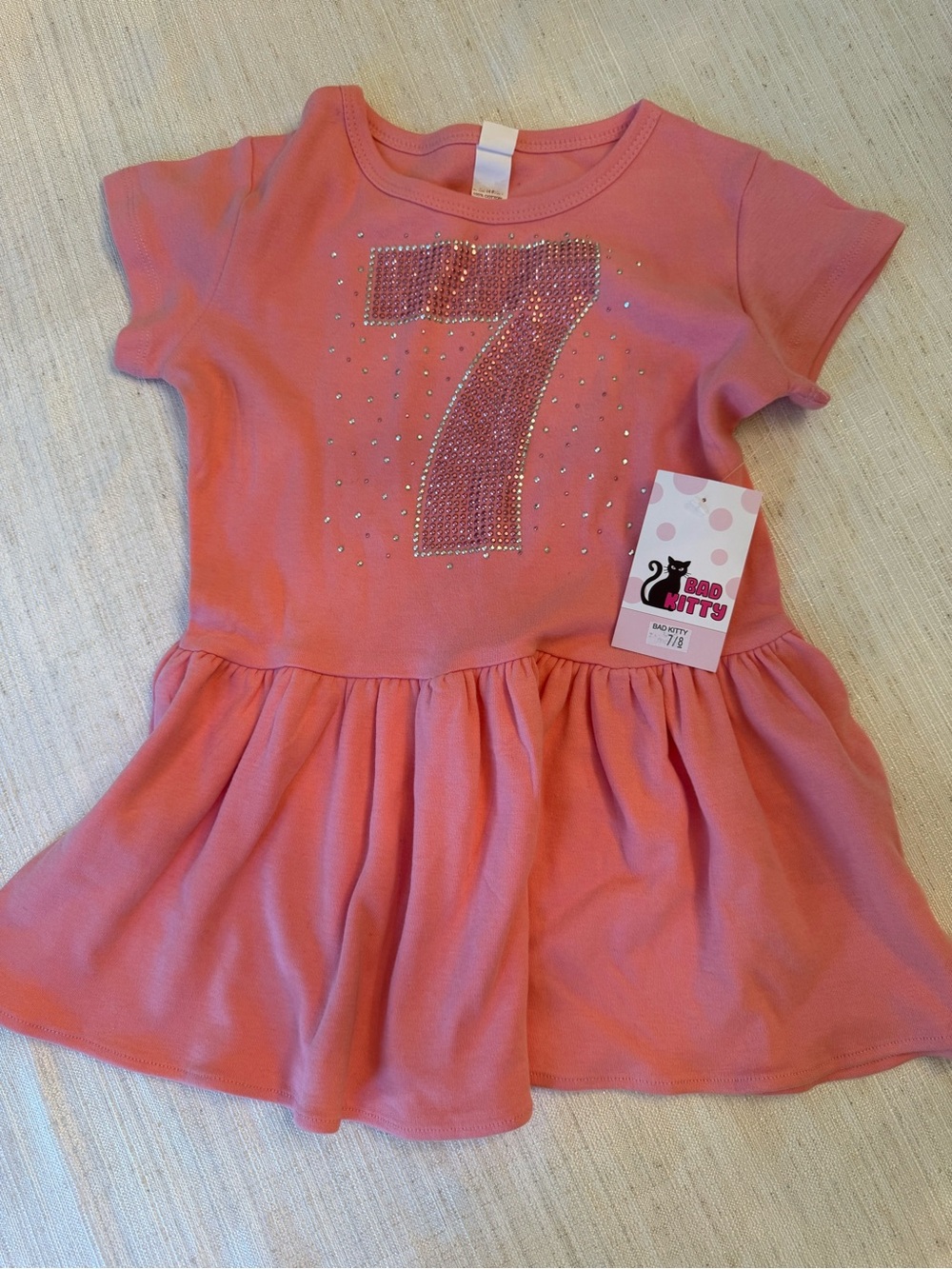 7 Embellished Pink Girls' Dress Top - Kid Kitt's